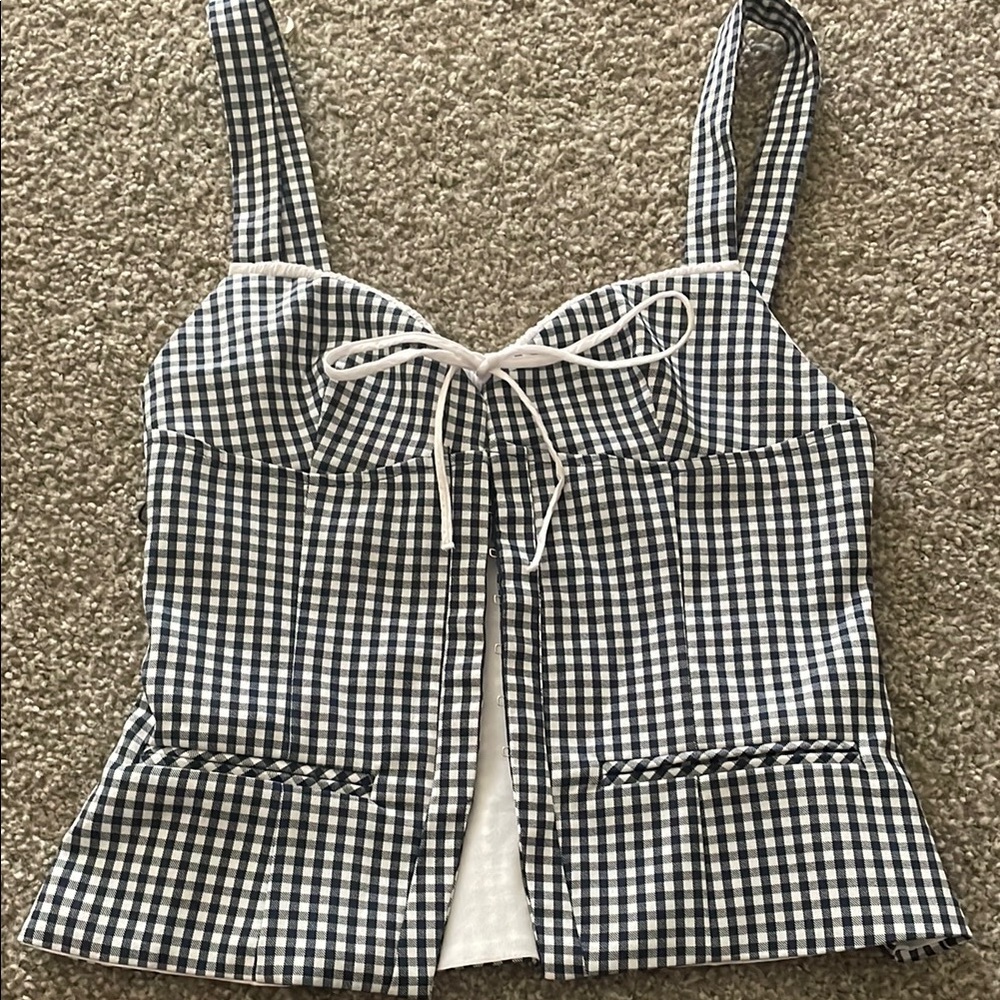 Gingham Checkered Women's Top